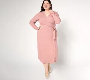 Barefoot Dreams Ultra Soft Rib Wrap Dress Terra Small A679800